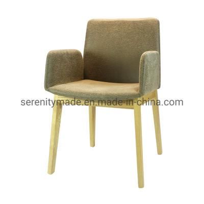 Factory Supply High Quality Wood Frame Fabric Dining Chair