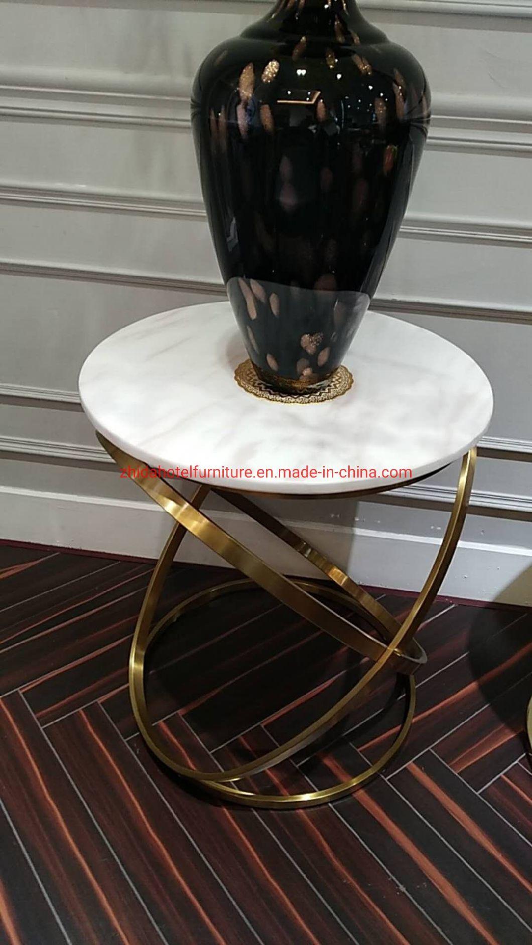 Living Room Modern French Vintage Glass or Marble Top Side Table