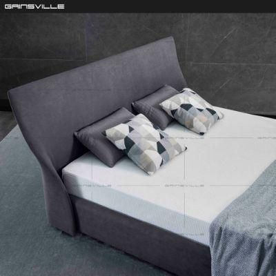 Simple Modern Appartment/Home Bedroom Furniture Set Metal Frame King Beds Upholstered Storage Bed