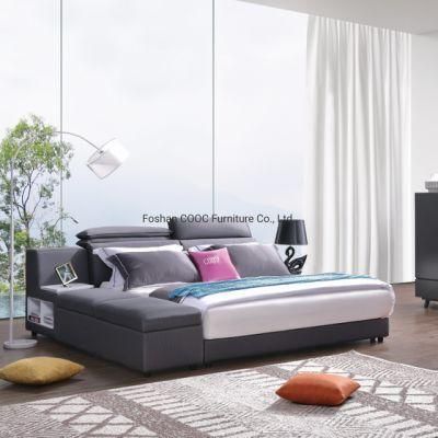 Upholstered Furniture Fabric Storage King Size Bed