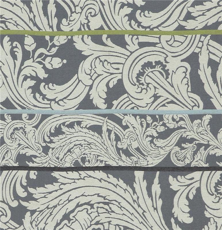 Textile Auspicious Phoenix Tail Pattern Chenille Furniture Fabric