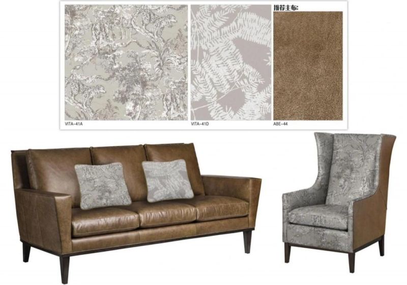 Zhida Textile 100% Ployester Faux Leather Upholstery Furniture Fabric