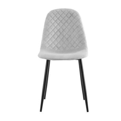 New Design Ergonomic Luxury Royal Upholsted Velvet High Back Dining Chair
