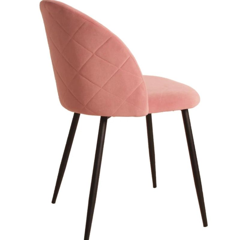 Pink Round Back Fabric Chair Pink Dining Chair Velvet