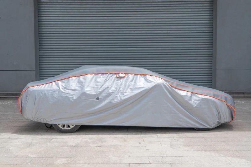 Waterproof Dustproof Silver Reflective Stripe Universal Car Covers Anti Hail Proof UV Protection Car Cover