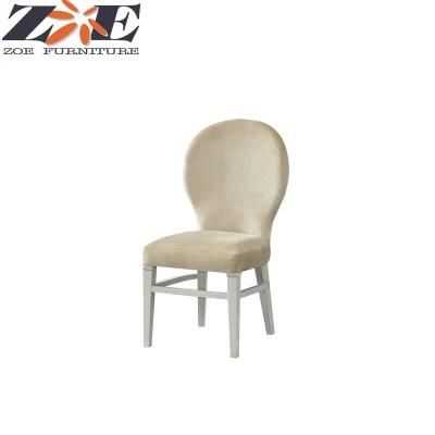 Foshan Classic Solid Wood and MDF Dining Room Furniture Dining Chairs with Fabric Cover