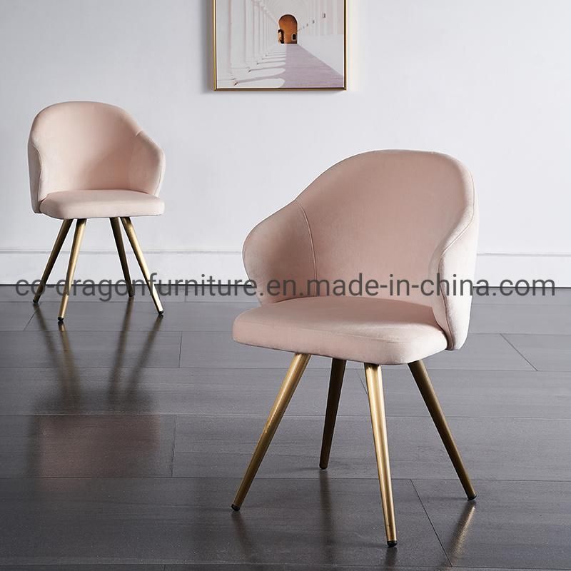 Luxury Fabric Dining Chair with Metal Legs for Dining Furniture