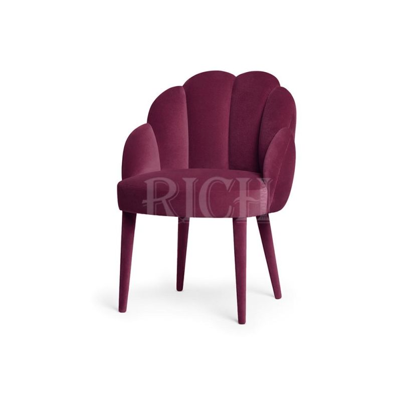 Nordic Velvet Dining Room Chairs Modern Restaurant Dinner Chair Daisy Look Velvet Fabric Dining Chair