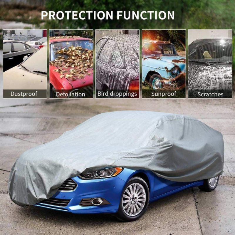 Waterproof UV Protection Windproof Rain Dust Scratch Snow Car Cover Fit Sedan XL