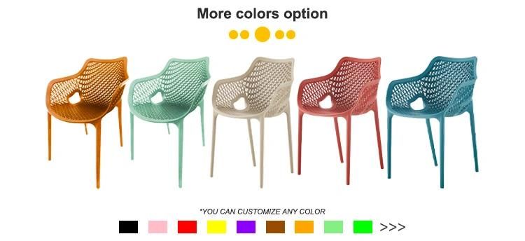 Outdoor Garden Furniture Water Proof Save Stackable Black Chair Plastic Furniture Lounge Cheap White Plastic Chairs