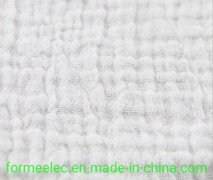 Textile Furnishing Cloth Seersucker Cotton Yarn 125g 40s Double Gauze Double Crepe Fabric