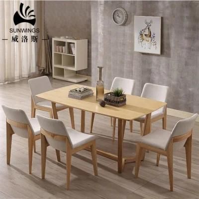 Ash Wood Home/Hotel Furniture Nordic Fabric Dining Chair Factory Promotion Chair
