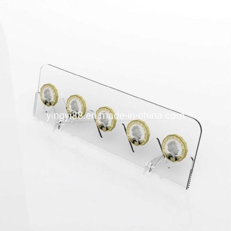 OEM Newest Transparent Acrylic Coin Display Stands