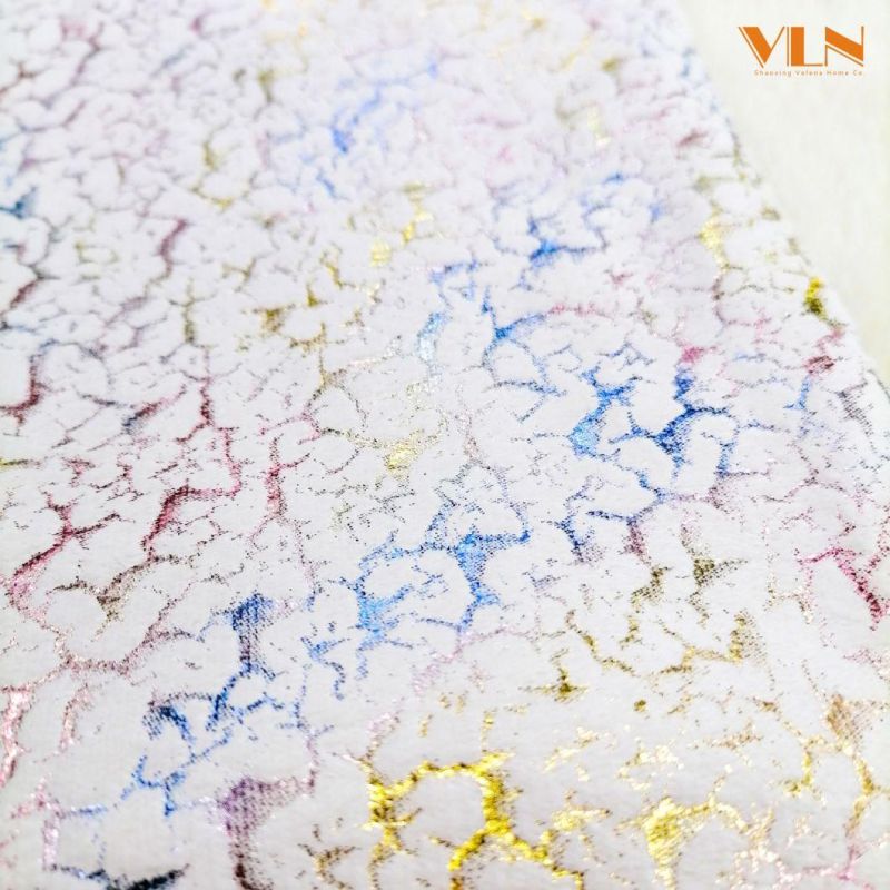 2021 Guaranteed Quality Unique Furniture Upholstery Sofa Curtain Furnishing Fabric Holland Velvet with Colorful Foil