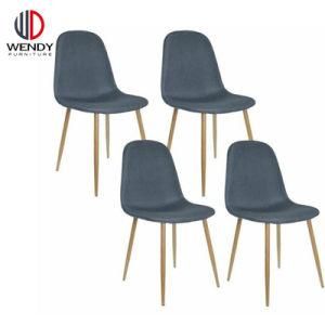 Home Use Dining Room Furniture Cheap Chair with Metal Legs Wholesale Fabric Dining Chairs