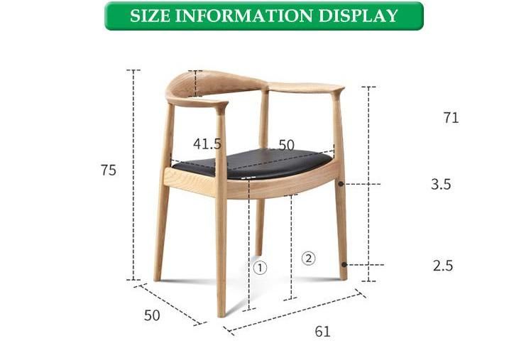 Furniture Modern Furniture Chair Home Furniture Wood Furniture Modern Black Leather Upholstered Wooden Material Hotel Home Furniture Dining Room Chair Armchair