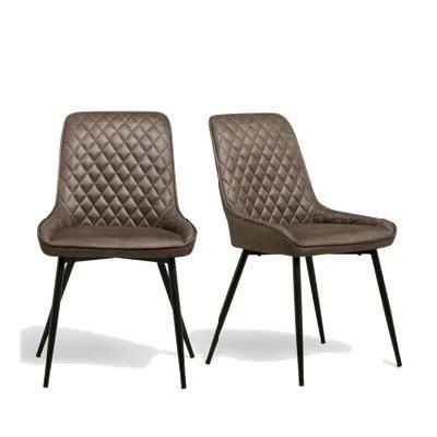 Home Hotel Velvet Garden Furniture Modern Style Upholstered Leather Dining Chair