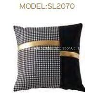 Home Bedding Luxurious Grid Sofa Fabric Upholstered Pillow