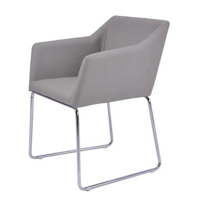 New Design Customization Color Optional Fabric Square Armchair Dining Chair