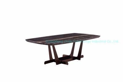 Gray Marble Top Coffee Table Side Table for Home Use