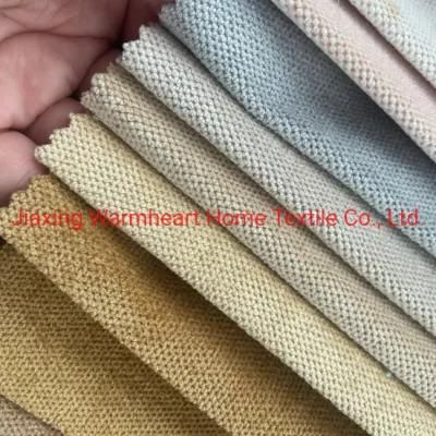 China Home Textile Spot Waterproof Functional Sofa Material Furniture Cloth Upholstery Fabric Fake Linen Fleeced Velvet Velboa Fabric (JX010.)