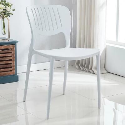 Modern Design Restaurant Cafe Bedroom Furniture Colorful Stacking PP Plastic Dining Chairs for Banquet
