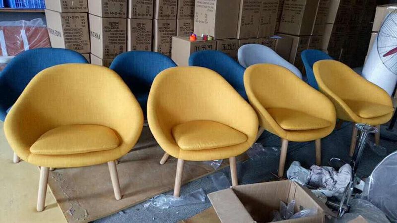 Injection Foam Soft Fabric Lounge Coffee Bar Waiting Chair