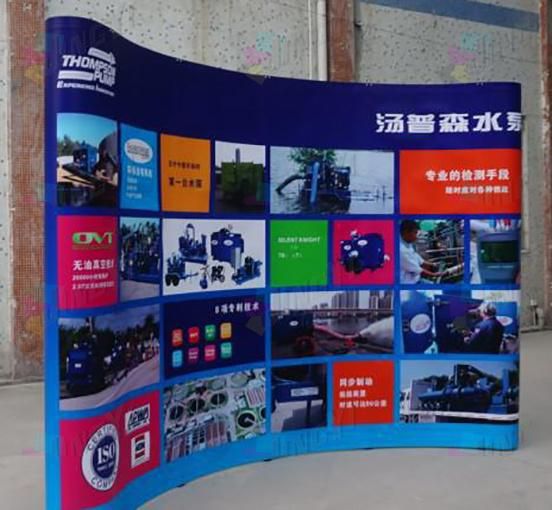 Convenient Recycling Combined Tension Fabric Printed POP UP Exhibition Display Stand