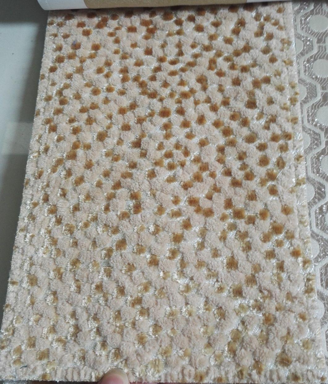 Home Textiles Cut Velvet Terciopelo DOT Jacquard Decorative Cushion Almohada Fabric