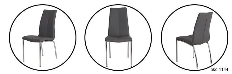 Modern PU Chrome Leg Dining Chair, Hotel Chair