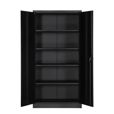 Gdlt Hot Sale Steel Cabinets Swing Door Metal Storage Cabinet with 4 Shelves for Office and Home