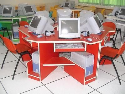 Large Wooden School Computer Desk Table