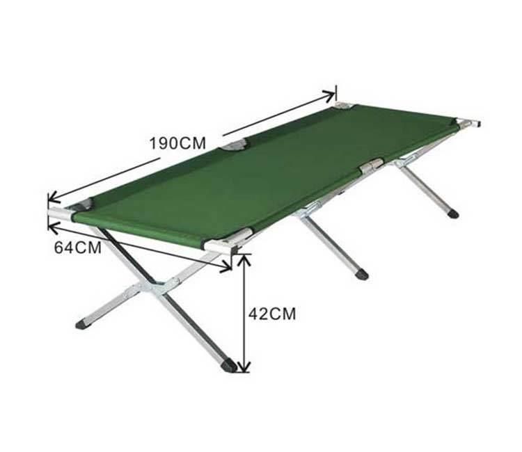 Cheap High Quality Camouflage Travel Camping Equipment Military Style Cot Folding Bed for Outdoor