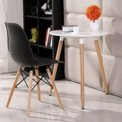 2021 Sillas Y Mesas Rustic Italian 3 Legged Round White Wood Home Side Leisure Table for Dining