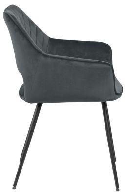 Furniture Modern Simplicity Velvet Dining Chair Metal Leg Reception Chair