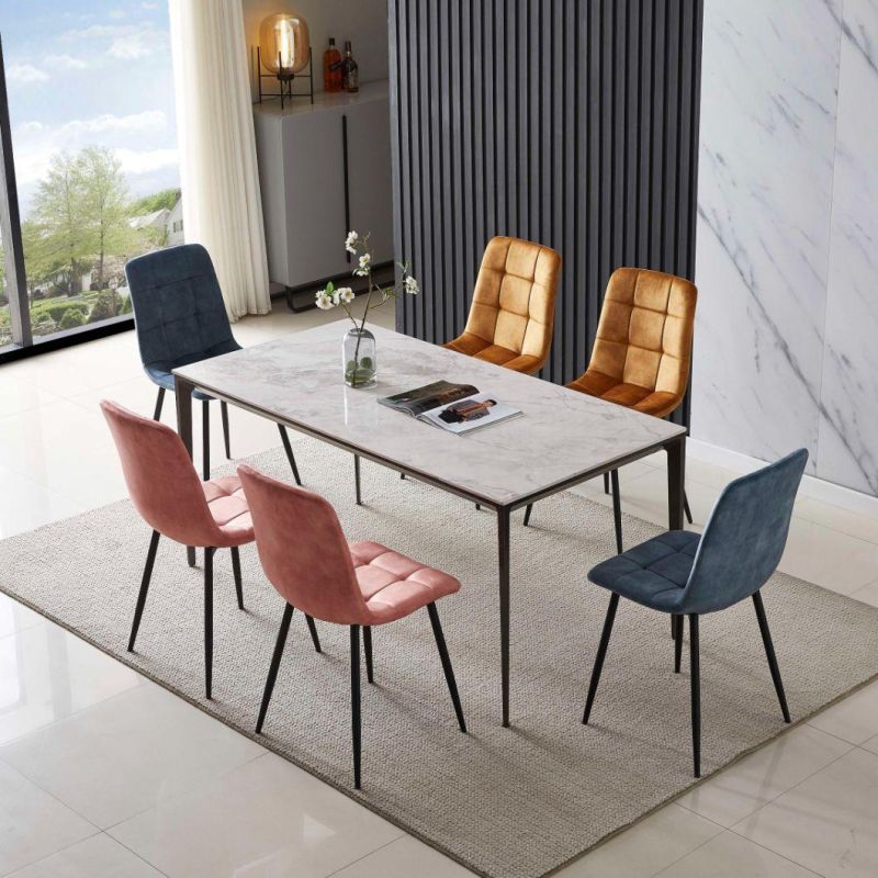 Modern Custom Living Room Chair Velvet Comfortable Dining Chair