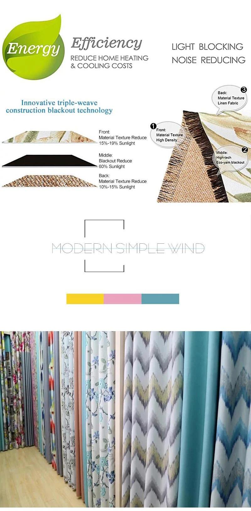 Wholesale Hot Sale Light Green Home Textile Print Fabric Fabric Curtain