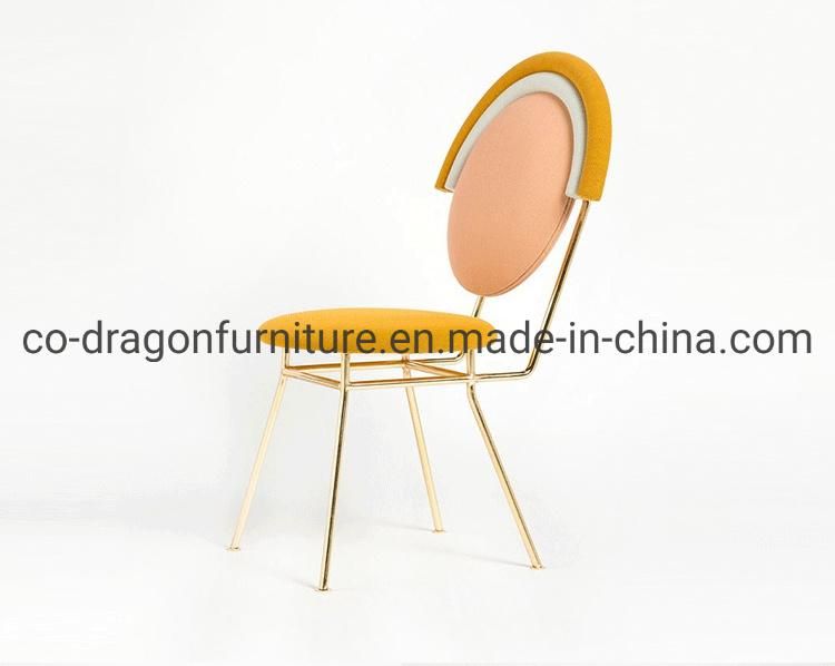 2021 Fashionable Nordic Steel Frame Fabric Dressing Dining Chair Sets