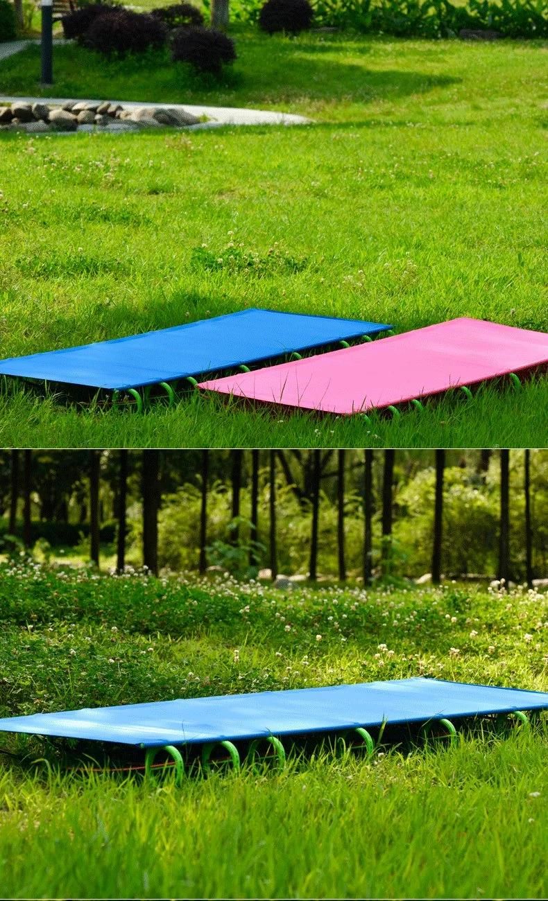 Pink Camping Military Metal Folding Bed