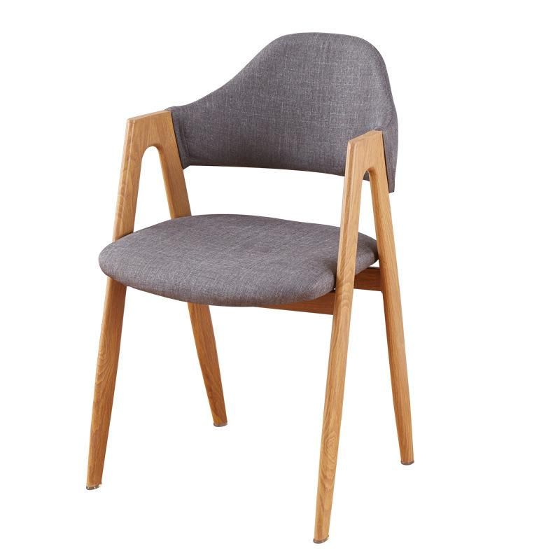 Best Design Fabric Wooden Comfortable Armrest Home Hotel Dining Chair