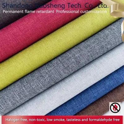 High Quality Luxury Flame Retardant Linen-Loke Sofa Fabric for Hotel Living Room or Bedroom