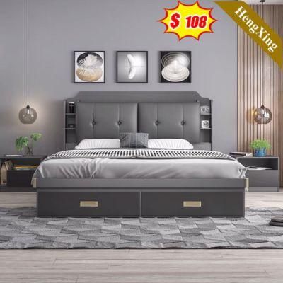 Hot Sale Modern Simple Design Compeleted Set Living Room Furniture Wardrobe Double Bed Bedroom Set