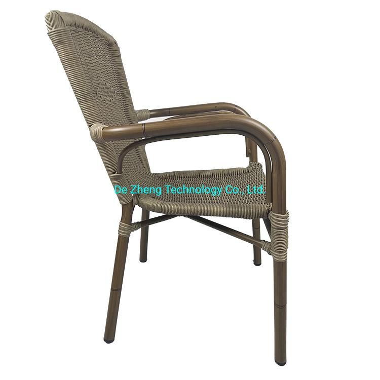 Stylish Europe High Back Queen Chair Restaurant Garden Water Proof PE Rattan Outdoor Furniture