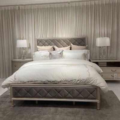 American-Style Fabric Double Bed Italian-Style Modern Bedroom Large Apartment 1.51.8 Meters Large Bed