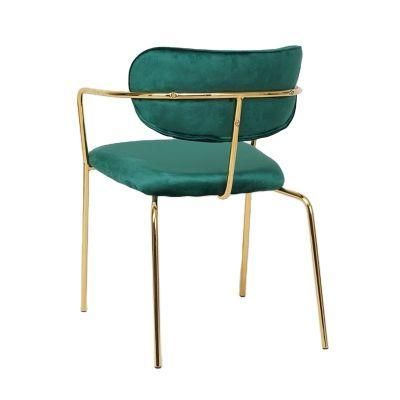 Makeup Living Room Leisure Metal Legs Cute Velvet Dining Chair