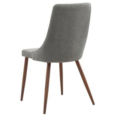 Hot Sale High Back Fabric Home Furniture Chair Dining Chair Wooden Leg Restaurant Chair