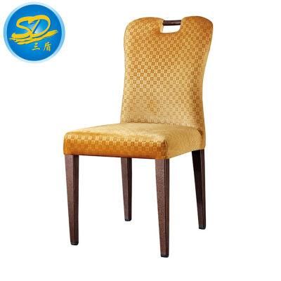 Popular Style Metal Iron Aluminum Linen Fabric Dining Chair