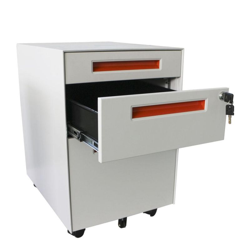 Orange Hot Sale Manufacturer Metal Mobile Filing Cabinet