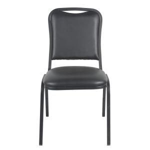 Modern Office Stacking Chair with Vinyl/ Fabric Upholstered
