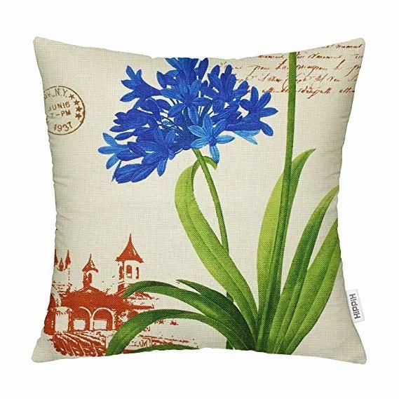 Flower Plant Chair Cushion Casual with Digital Printing 100% Polyester